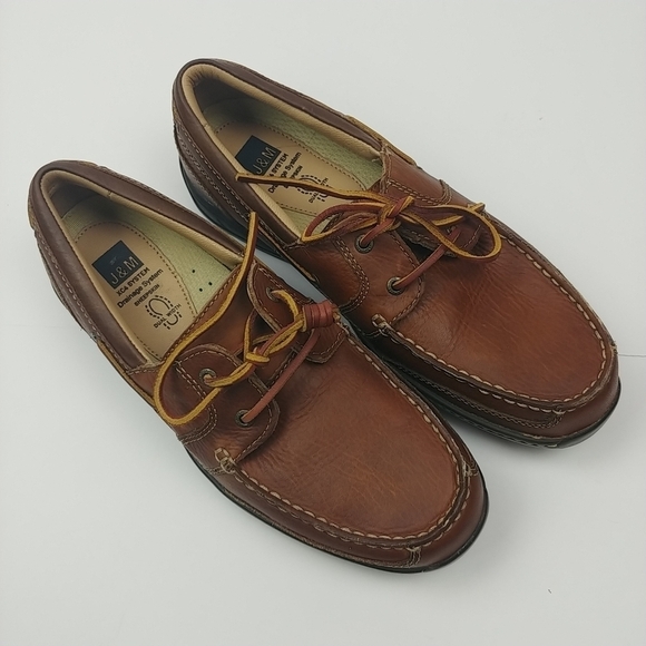 Johnston & Murphy Angler Two-Eye Leather‎ Loafer NWB Mens Size 8.5 Brown Preppy main image 10